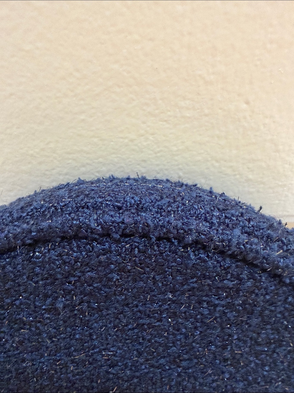 CHANEL Black Tweed Round Cosmetic Case with Gold Logo - Picture 2 of 4